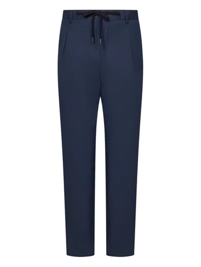 Franzese Collection Stefano De Martino Pleated Drawstring Trousers In Blue