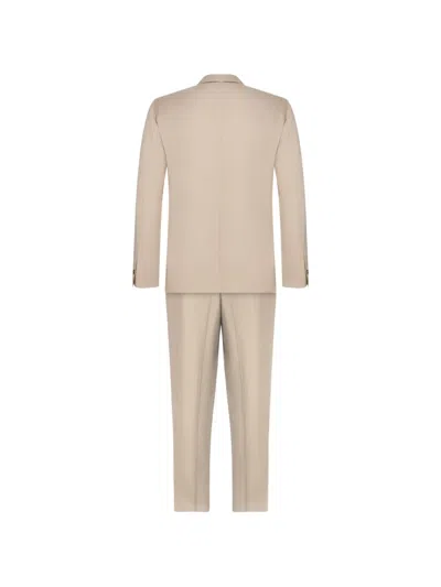 Franzese Collection Stefano De Martino Single-breasted Suit In Neutral