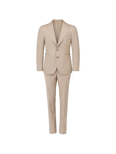 Franzese Collection Stefano De Martino Single-breasted Suit In Neutral