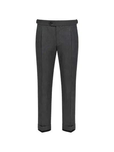 Franzese Collection Stefano De Martino Tailored Trousers In Gray