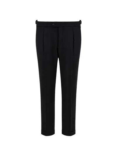 Franzese Collection Stefano De Martino Tailoredd Trousers In Black