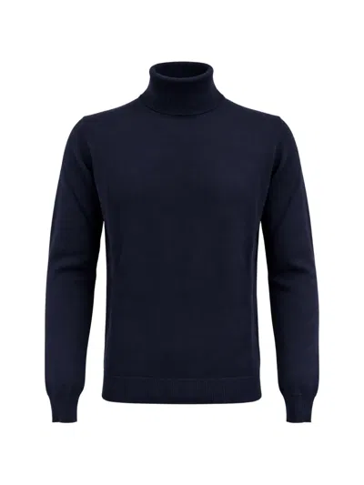 Franzese Collection Stefano De Martino Turtleneck Sweater In Blue