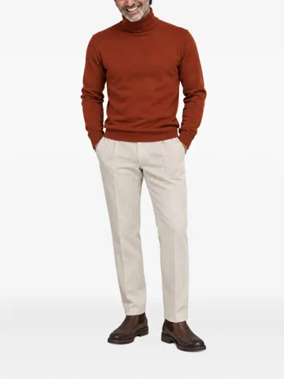 Franzese Collection Stefano De Martino Turtleneck Sweater In Red