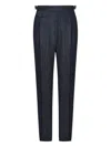 Franzese Collection Stefano De Martino Virgin-wool Trousers In Blue