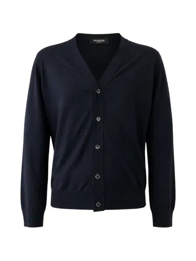 Franzese Collection Stefano De Martino V-neck Cardigan In Blue