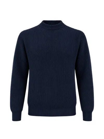 Franzese Collection Steve Mcqueen Rib-knit Sweater In Blue