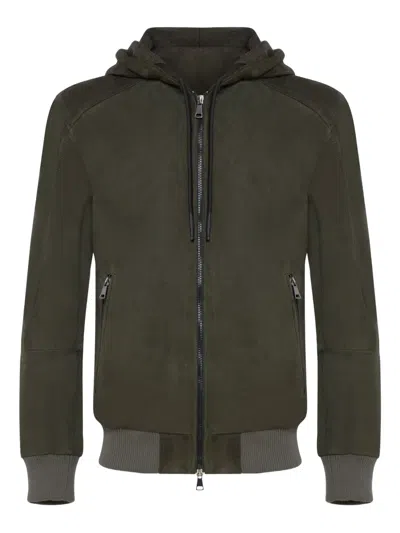 FRANZESE COLLECTION SUEDE HOODED JACKET