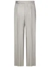 Franzese Collection Tailored Beige Trousers In High-quality Loro Piana Fabric In Multi