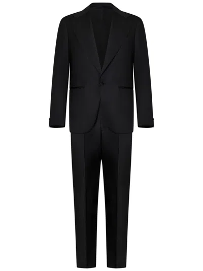 FRANZESE COLLECTION FRANZESE COLLECTION TAILORED BLACK SUIT
