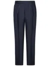 Franzese Collection Tailored Capri Model Trousers In Loro Piana Fabric In Black