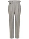 Franzese Collection Tailored Grey Australis Denim Super 150s Merino Wool Trousers In Gray