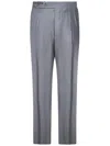 Franzese Collection Tailored Grey Trousers With Subtle Pleat In Gray