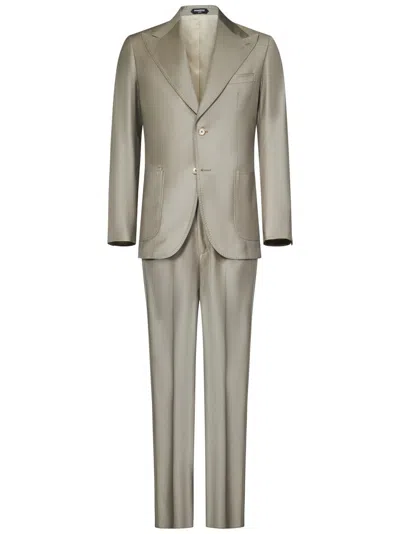 FRANZESE COLLECTION FRANZESE COLLECTION TAILORED TWO-PIECE SUIT IN MERINO WOOL