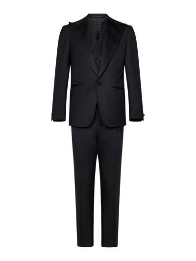 Franzese Collection Piece Tuxedo Suit In Black