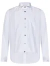 Franzese Collection Tuxedo-style White Shirt With Exquisite Embroidery In White