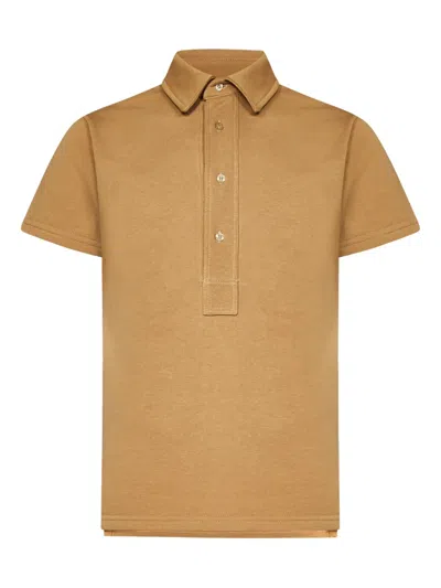Franzese Collection Wimbledon Four-button Placket Polo Shirt In Orange