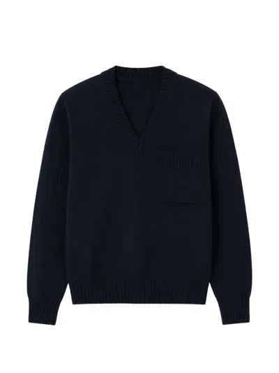 Franzese Collection X David Beckham V-neck Sweater In Blue