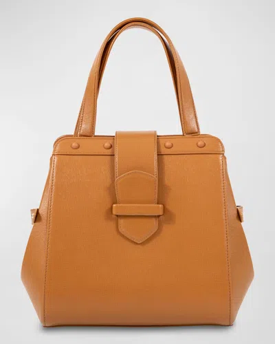 Franzi Camilla Mini Leather Tote Bag In Havana