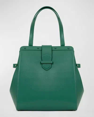 Franzi Fernanda Leather Tote Bag In  Green