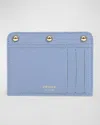 Franzi Luisa Leather Card Holder In Light Denim Blue