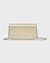 Franzi Luisa Metallic Wallet On Chain In Champagne Gold