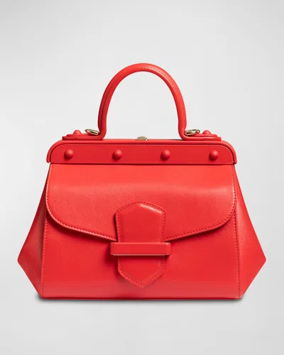 Franzi Margherita Small Leather Top-handle Bag In Passion Red