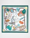 Franzi Printed Silk Twill Square Scarf In Multi