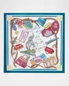 Franzi Printed Silk Twill Square Scarf