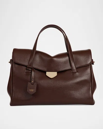 Franzi Virginia Soft Leather Tote Bag In Brown