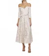 Frascara Off Shoulder Midi Dress In Sand