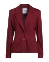 Frase Francesca Severi Woman Blazer Burgundy Size 12 Viscose, Polyamide, Elastane In Red