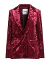 Frase Francesca Severi Woman Blazer Garnet Size 6 Polyester, Elastane In Red