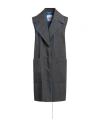 Frase Francesca Severi Woman Overcoat & Trench Coat Grey Size 8 Polyester, Virgin Wool, Elastane In Grey