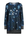Frase Francesca Severi Woman Sweater Blue Size 6 Polyester, Viscose, Virgin Wool In Blue