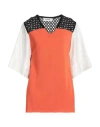 Frase Francesca Severi Woman Sweater Orange Size 6 Viscose, Polyester, Cotton In Orange