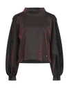 Frase Francesca Severi Woman Sweatshirt Red Size 6 Polyester, Metallic Fiber, Elastane In Red