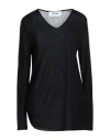 Frase Francesca Severi Woman T-shirt Black Size 6 Modal, Cashmere In Black