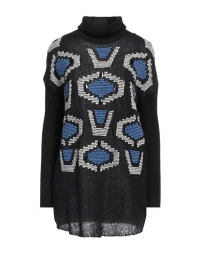 Frase Francesca Severi Woman Turtleneck Azure Size 6 Virgin Wool, Synthetic Fibers, Polyamide, Mohai In Blue