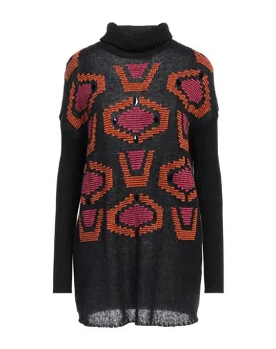 Frase Francesca Severi Woman Turtleneck Fuchsia Size 6 Virgin Wool, Synthetic Fibers, Polyamide, Moh In Pink
