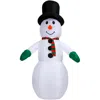 Fraser Farm Hill 10ft Inflatable Snowman With Lights In Multi