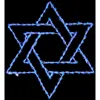 Fraser Farm Hill 42" Led Star Of David, 141 Bulbs, Hanukkah In Black