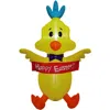 Fraser Farm Hill 5ft Inflatable Easter Chick With Happy Easter Banner & Lights In Yellow