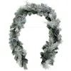 Fraser Farm Hill 6' Mixed Pine/pinecone Snowy Garland In Gray
