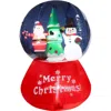 Fraser Farm Hill 6ft Inflatable Santa Snowman Snowglobe W/ Lights In Multi
