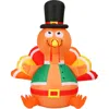 Fraser Farm Hill 6ft Inflatable Turkey With Lights In Multi
