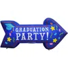 Fraser Farm Hill 8ft Graduation Party Arrow Inflatable With Lights In Blue