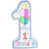 Fraser Farm Hill 8ft Inflatable 1st Birthday With Lights In Multi