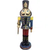 Fraser Farm Hill Fhf 36" Resin Nutcracker Holding Staff-led Lights In Multi