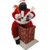 Fraser Farm Hill Fhf 48" Aa Santa Climbing Out Of Chimney In Multi