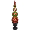 Fraser Farm Hill Fhf 50" Finial Ball In Black Pedestal Urn In Multi